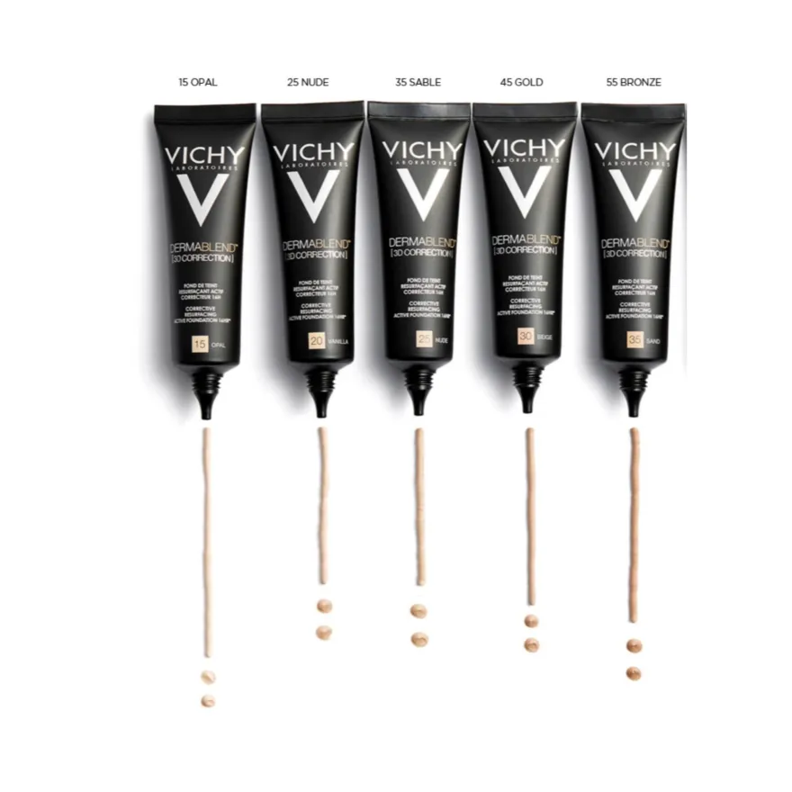 Vichy Dermablend 3d Fondotinta Coprente Per Pelle Grassa Con Imperfezioni Tonalità 55 30ml