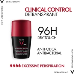Vichy Homme Clinical Control Deodorante Roll-on 96h Anti-traspirante 50ml