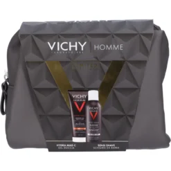 Vichy Pochette Regalo Uomo Hydra Mag C Gel Doccia 200ml + Sensi Shave Schiuma Da Barba 200ml