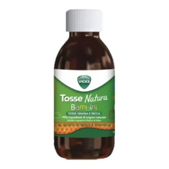 Vicks Tosse Natura Bambini Sciroppo Tosse Grassa E Secca Gusto Miele E Fragola 140ml