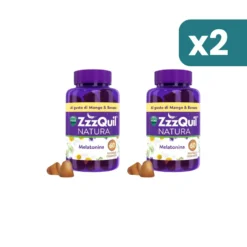 Vicks Zzzquil Natura Integratore Sonno E Insonnia Gusto Mango E Banana 2 confezioni da 60 Pastiglie
