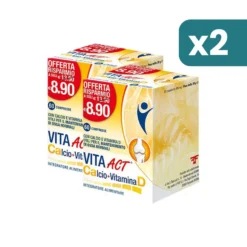 Vita Act Calcio+vitamina D 2 confezioni da 60 Compresse