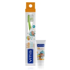 Vitis Kids Kit Igiene Otale Bambini Spazzolino + Dentifricio Gel 8ml
