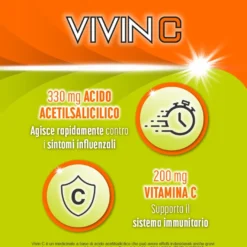 Vivin C 330mg + 200mg febbre e influenza 2x20 compresse effervescenti