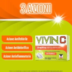 Vivin C 330mg + 200mg febbre e influenza 2x20 compresse effervescenti