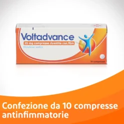 Voltadvance Antinfiammatorio 25mg Diclofenac Per Cervicale Mal Di Schiena Dolori Articolari 10 Compresse