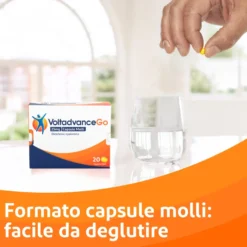 VoltadvanceGo sollievo rapido mal di schiena bipacco 2x20 capsule molli