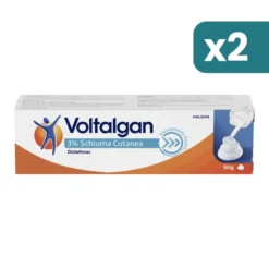 Voltalgan Antinfiammatorio Schiuma Cutanea 3% Diclofenac Distorsioni Strappi Muscolari 2 confezioni da 50ml