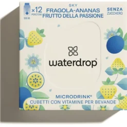 Waterdrop Microdrink Sky Frutto Della Passione Fragola Ananas Fico D'india 12 Cubetti