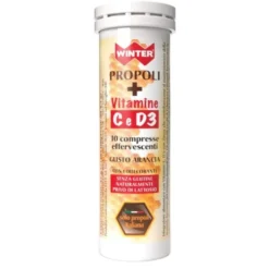 Winter Propoli + Vitamina C E D3 Integratore Difese Immunitarie 10 Compresse
