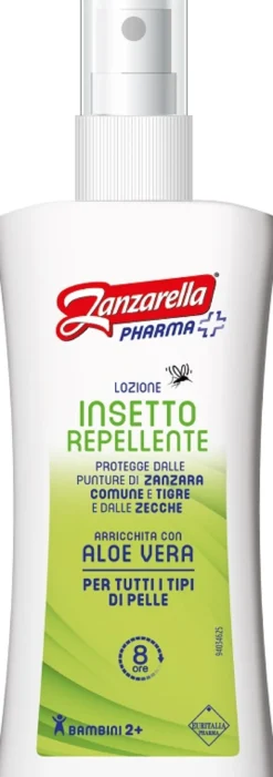 Zanzarella Lozione Insetto Repellente Con Aloe Vera 100ml