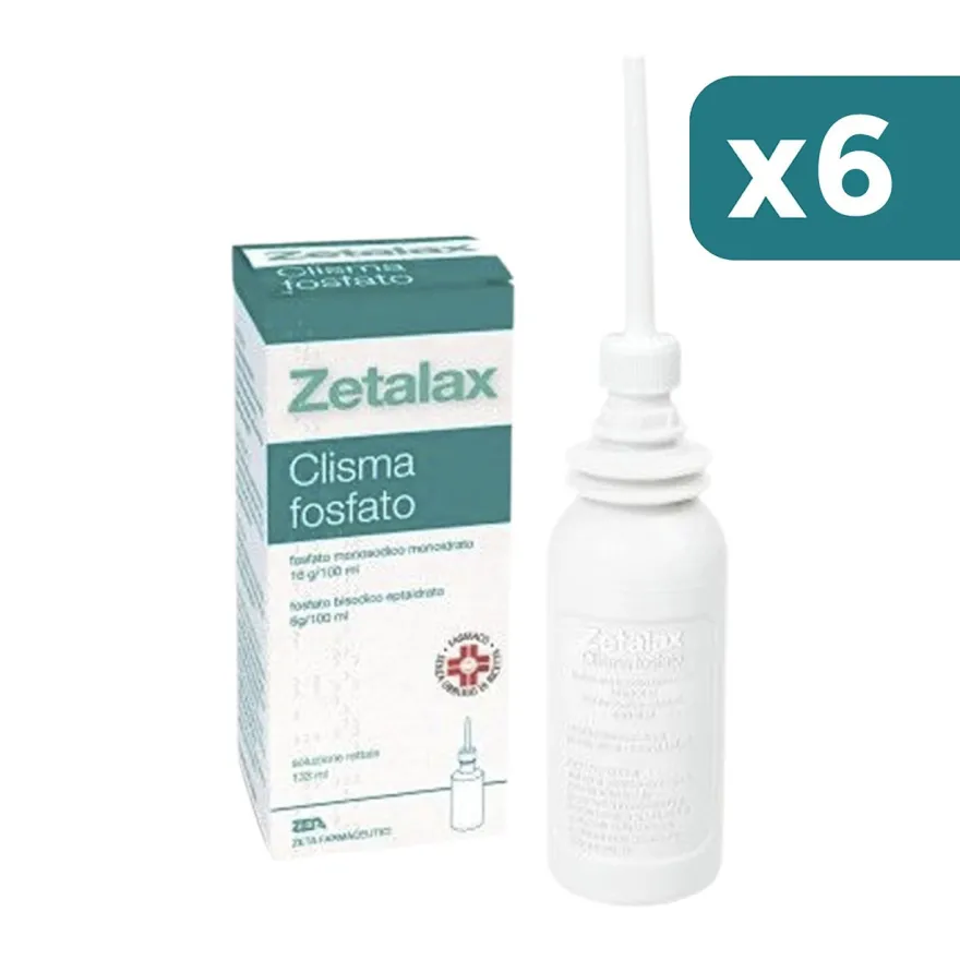 Zetalax Clisma Fosfato Clistere 6 confezioni da 133ml