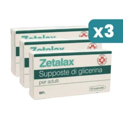 Zetalax Supposte Glicerina stitichezza adulti tripacco 3x18 Supposte