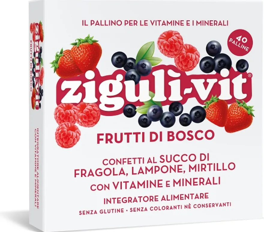 Ziguli Vit Fruttibosco Integratore Vitamine E Minerali 40 Palline
