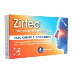 Zirtec Decongestionante Antistaminico 5mg +120mg 6 Compresse A Rilascio Prolungato
