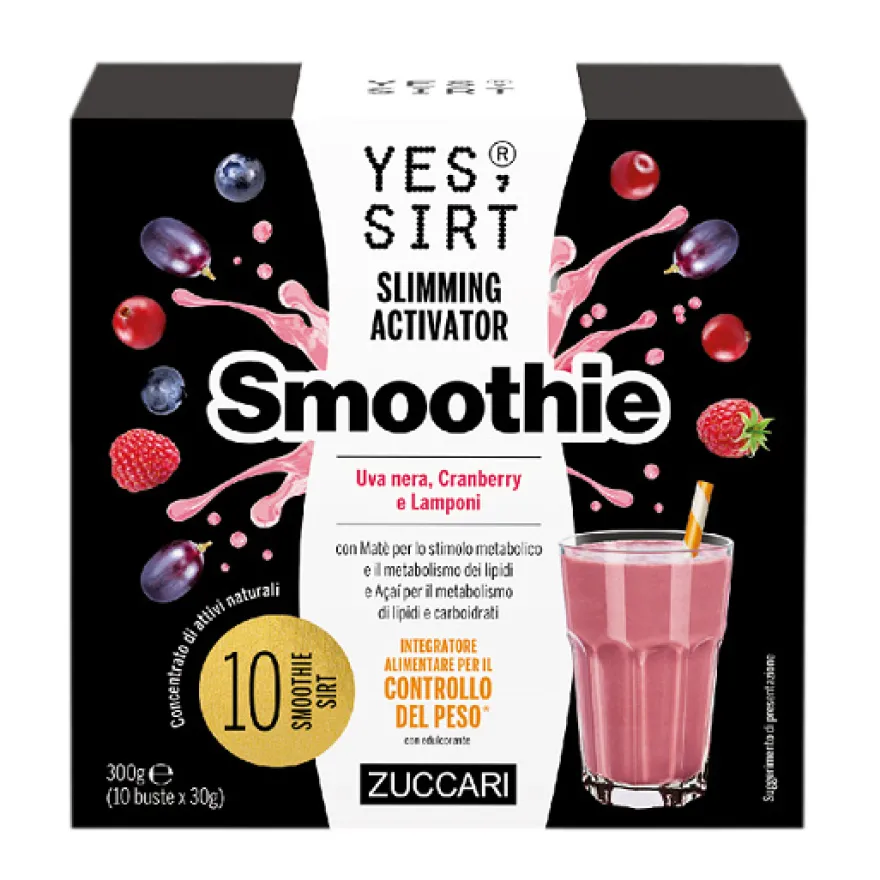 Zuccari Yes Sirt Slimming Activator Integratore Smoothie Uva Nera Mirtilli E Lamponi 10 Buste