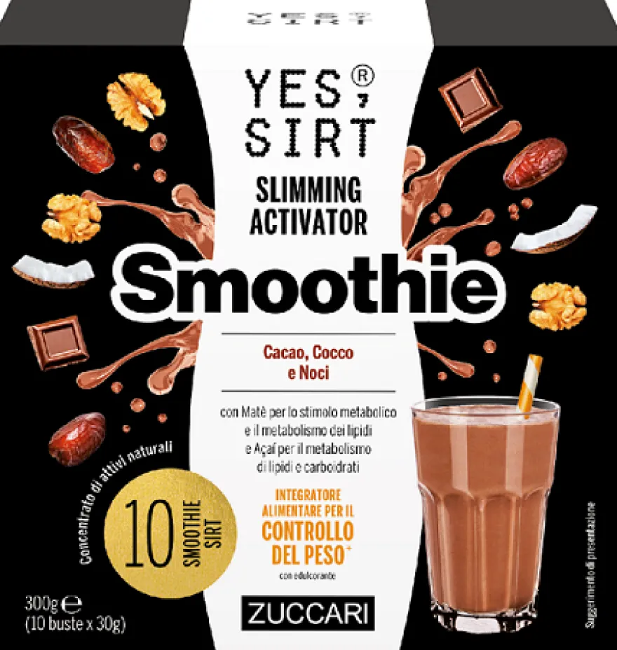 Zuccari Yes Sirt Slimming Activator Integratore Smoothie Cacao Cocco E Noci 10 Buste